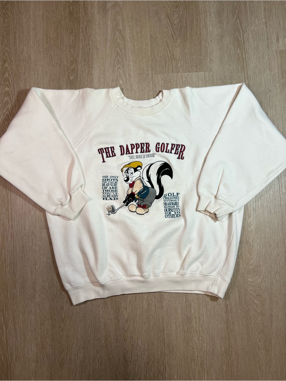 Vintage The Dapper Golfer Graphic Crewneck Sweatshirt Looney Tunes Retro
